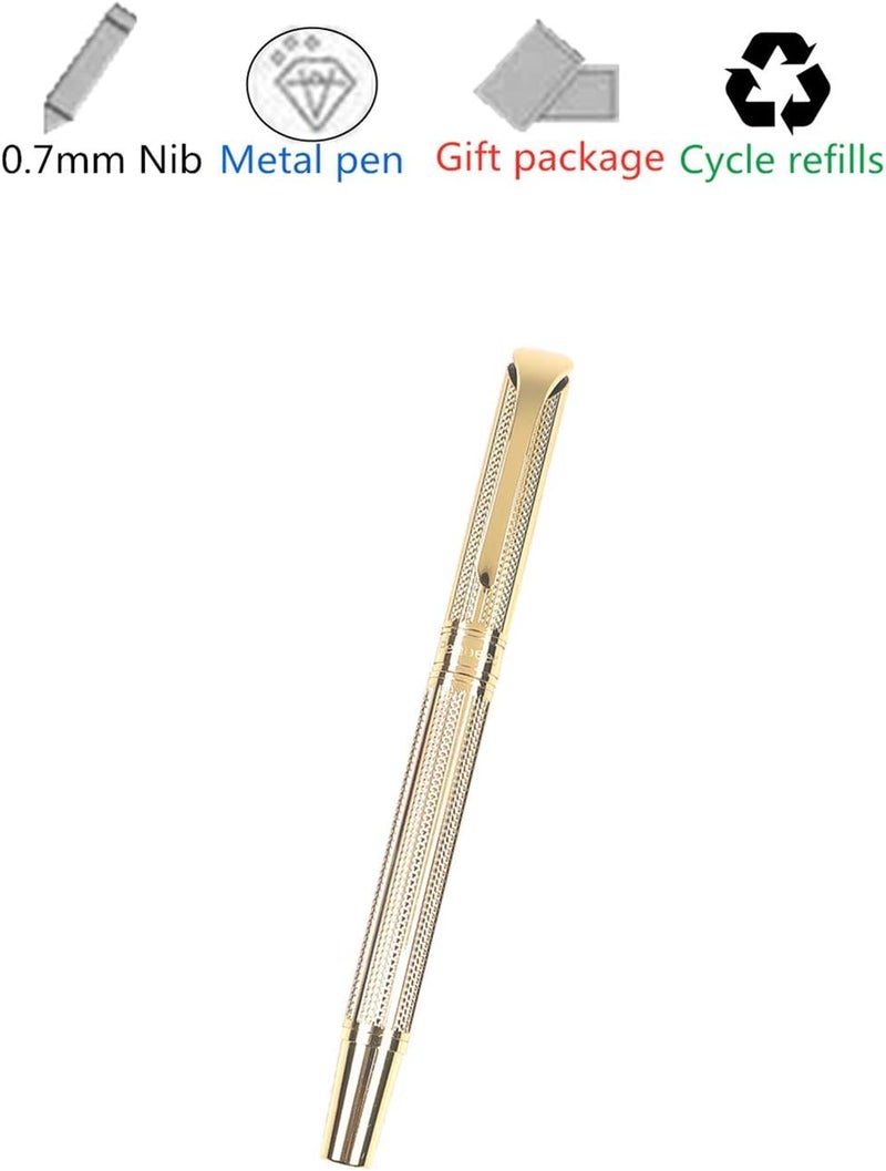 Penneed Rollerball Pen for Men Women Executive Home Office Use, with Gift box Refillable 0.7mm Black Ink G5(Luxury Gold) - Image 2